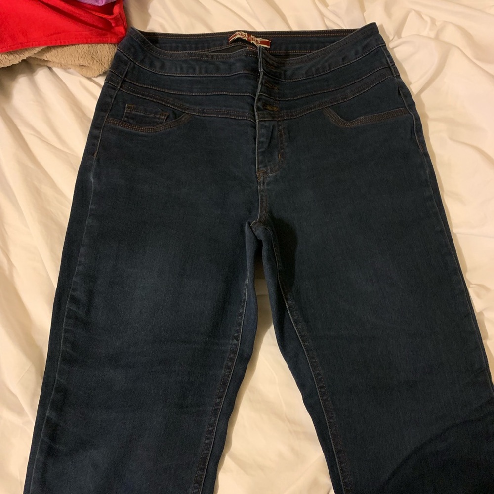 Dark blue jeans